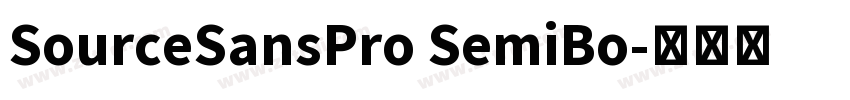 SourceSansPro SemiBo字体转换